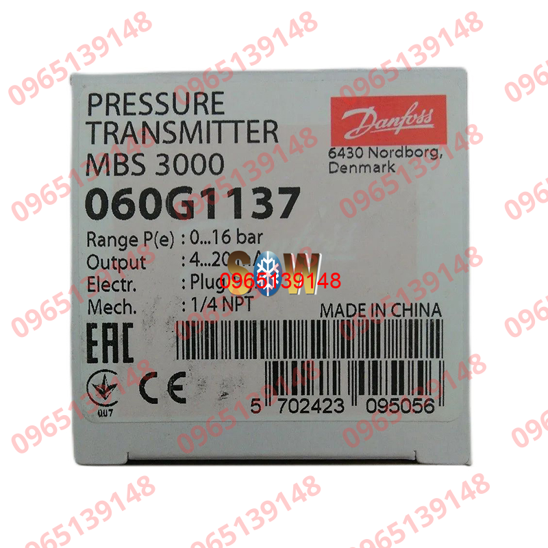 060g1137_danfoss_pressure_transmitter,_mbs_3000,_0.00_bar_-_16.00_bar